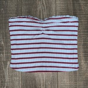 Striped tube top shirt 👚